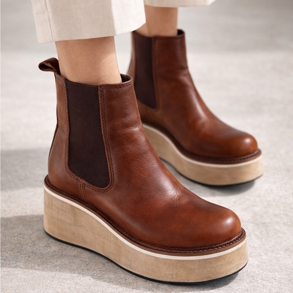 Diba True Shoes - Leather Platform Chelsea Boots Diba True She Nah